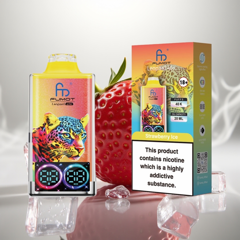 Fumot Leopard 40K Puffs Dual Mesh Strawberry Ice Disposable Vape
