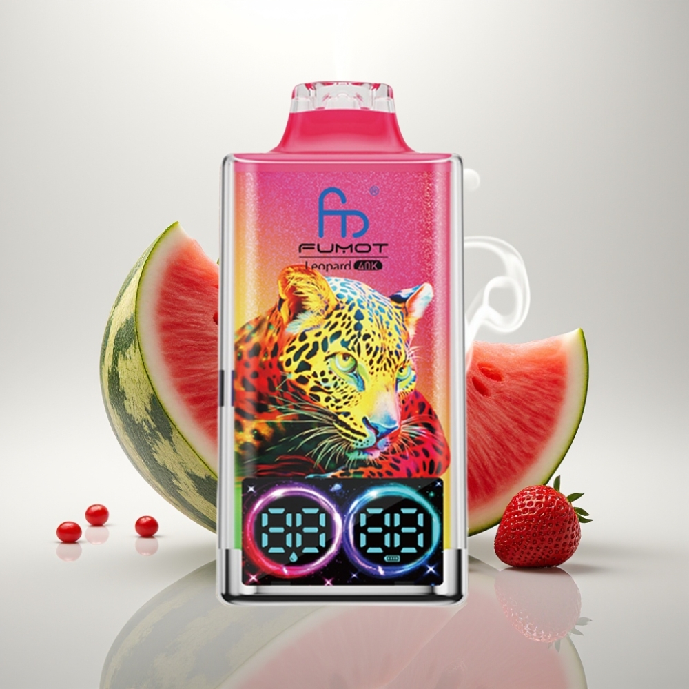 Fumot Leopard 40K Puffs Dual Mesh Strawberry Watermelon
