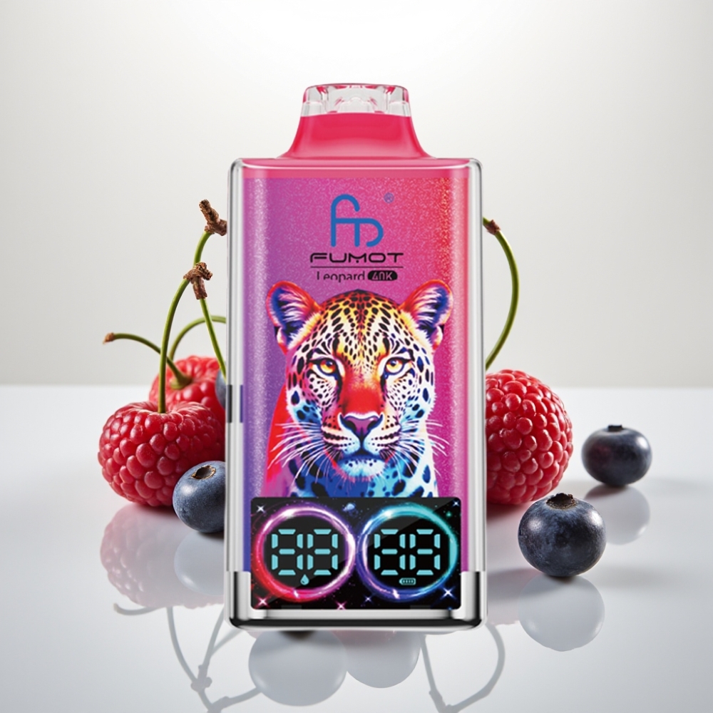 Fumot Leopard 40K Puffs Dual Mesh Type-C Blueberry Cherry Cranberry