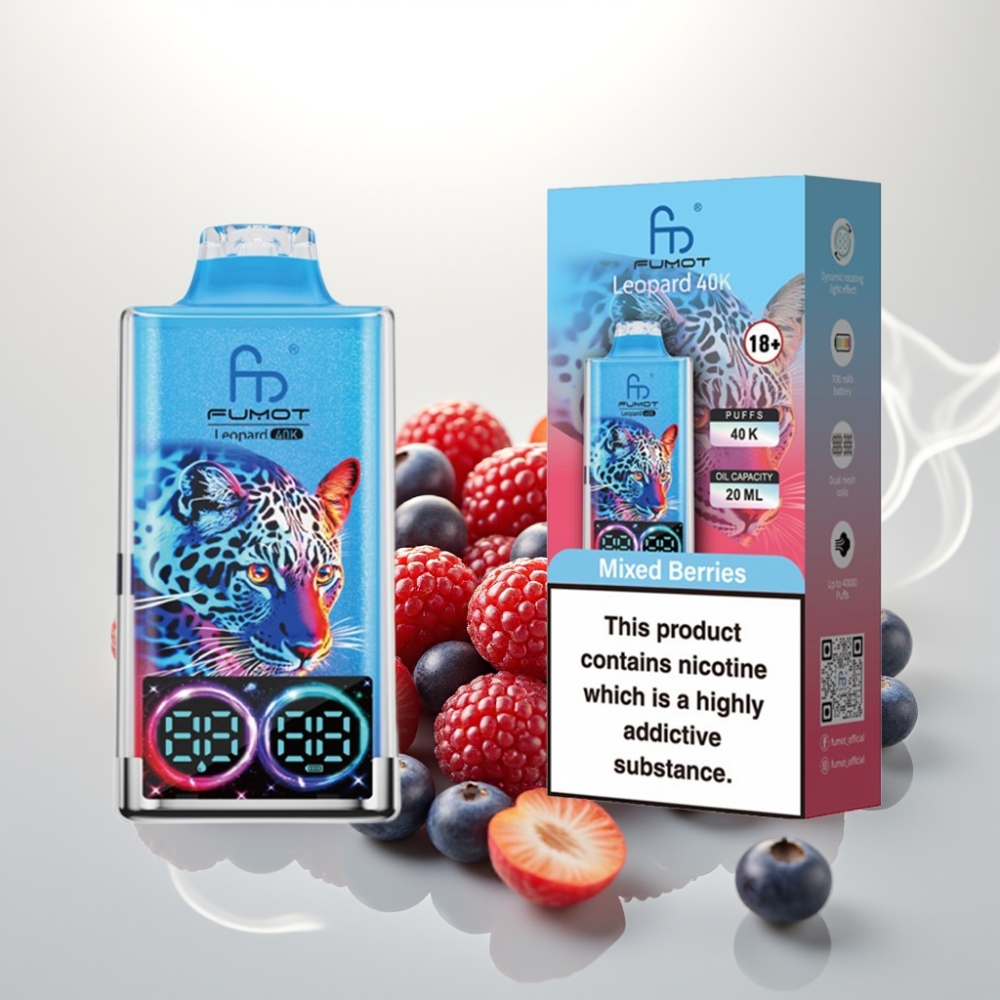 Fumot Leopard 40K Puffs Dual Mesh Type-C Mixed Berries