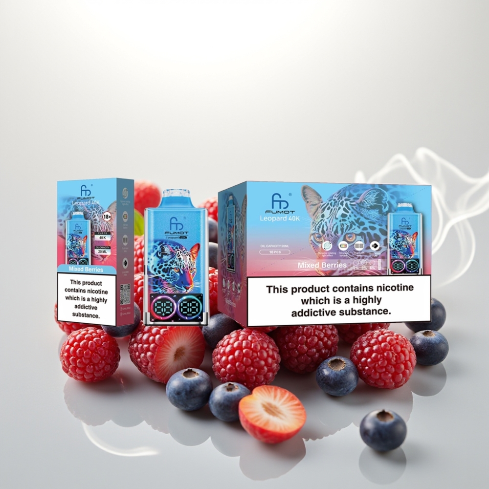 Fumot Leopard 40K Puffs Dual Mesh Type-C Mixed Berries
