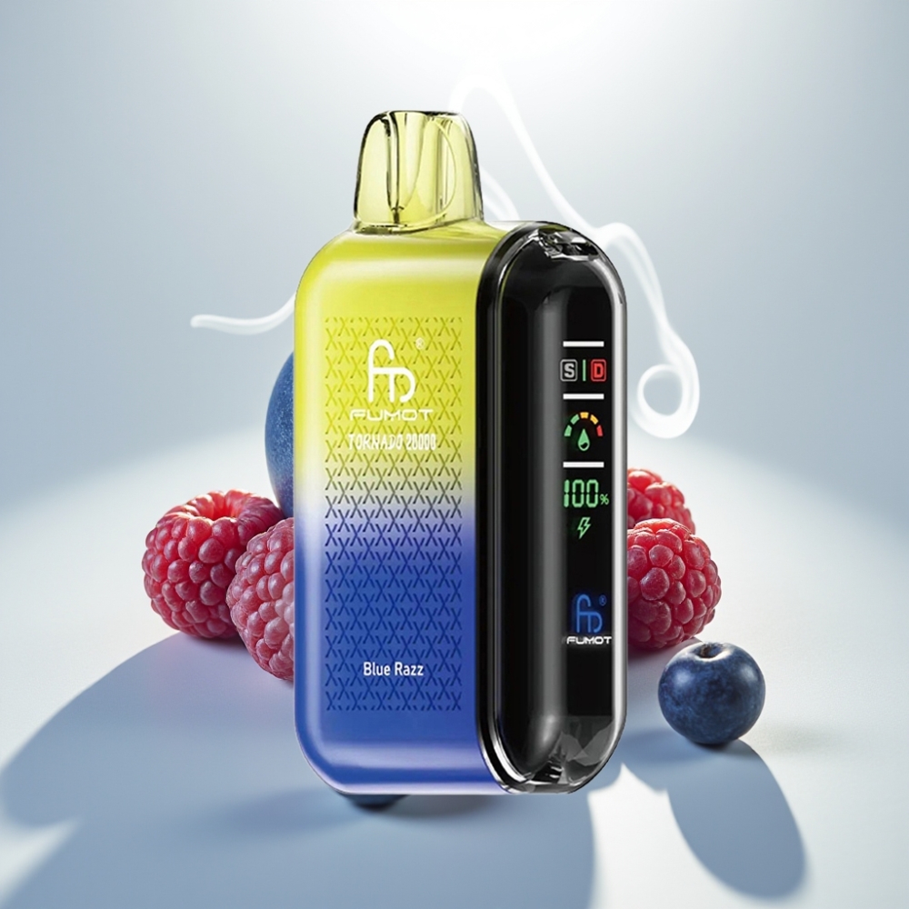 Fumot Tornado 20000 Puffs Dual Mesh 20ml Blue Razz