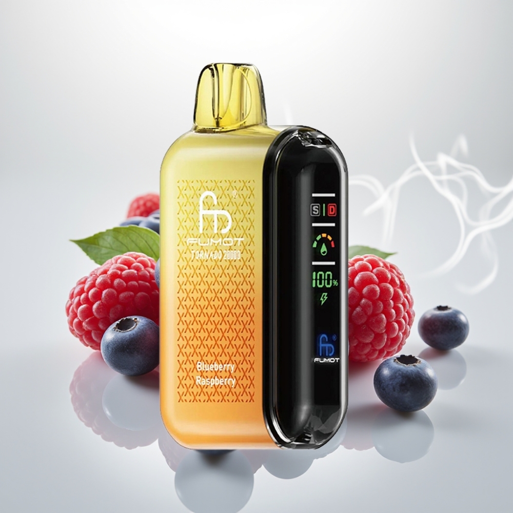 Fumot Tornado 20000 Puffs Dual Mesh 20ml Blueberry Raspberry