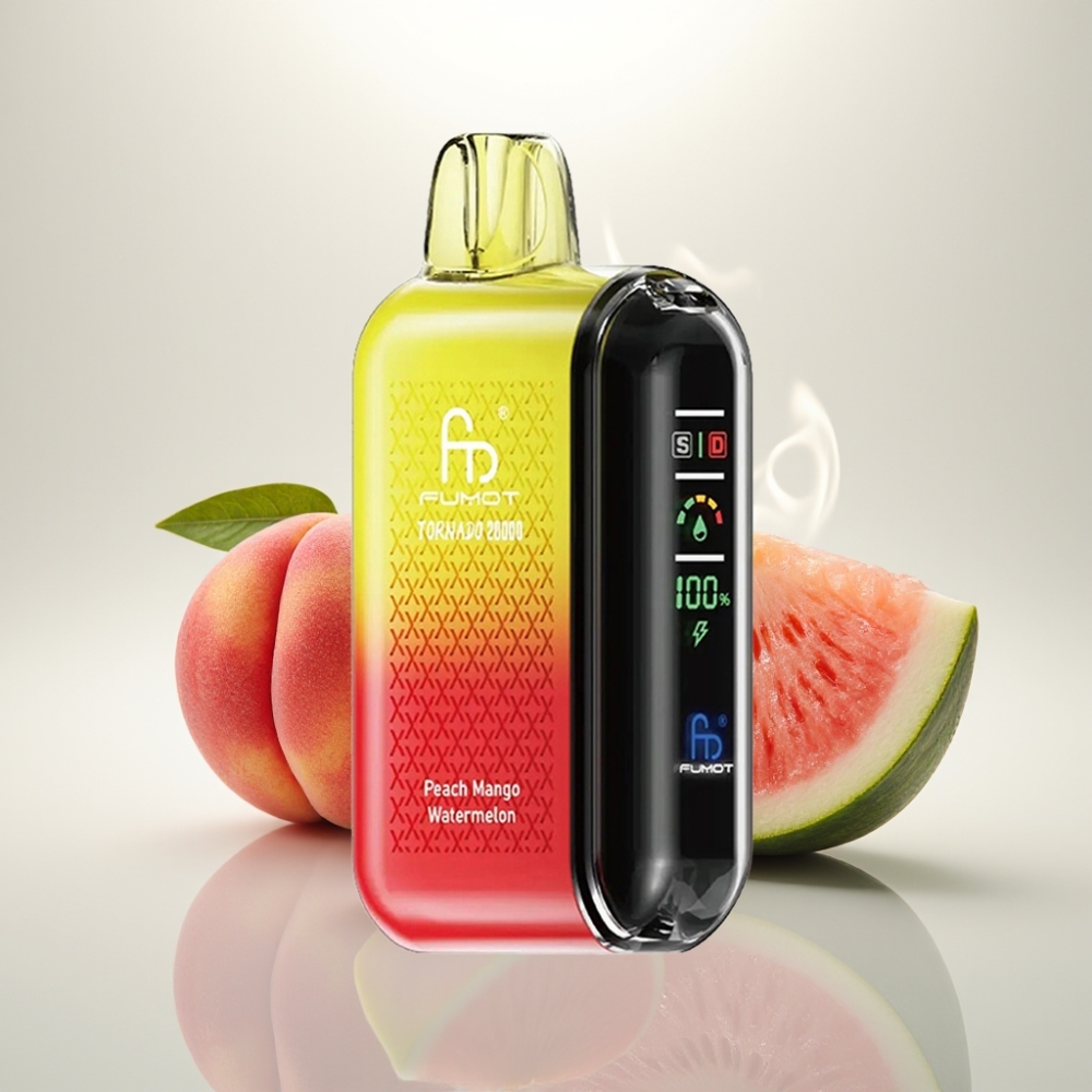 Fumot Tornado 20000 Puffs Dual Mesh 20ml Peach Mango Watermelon