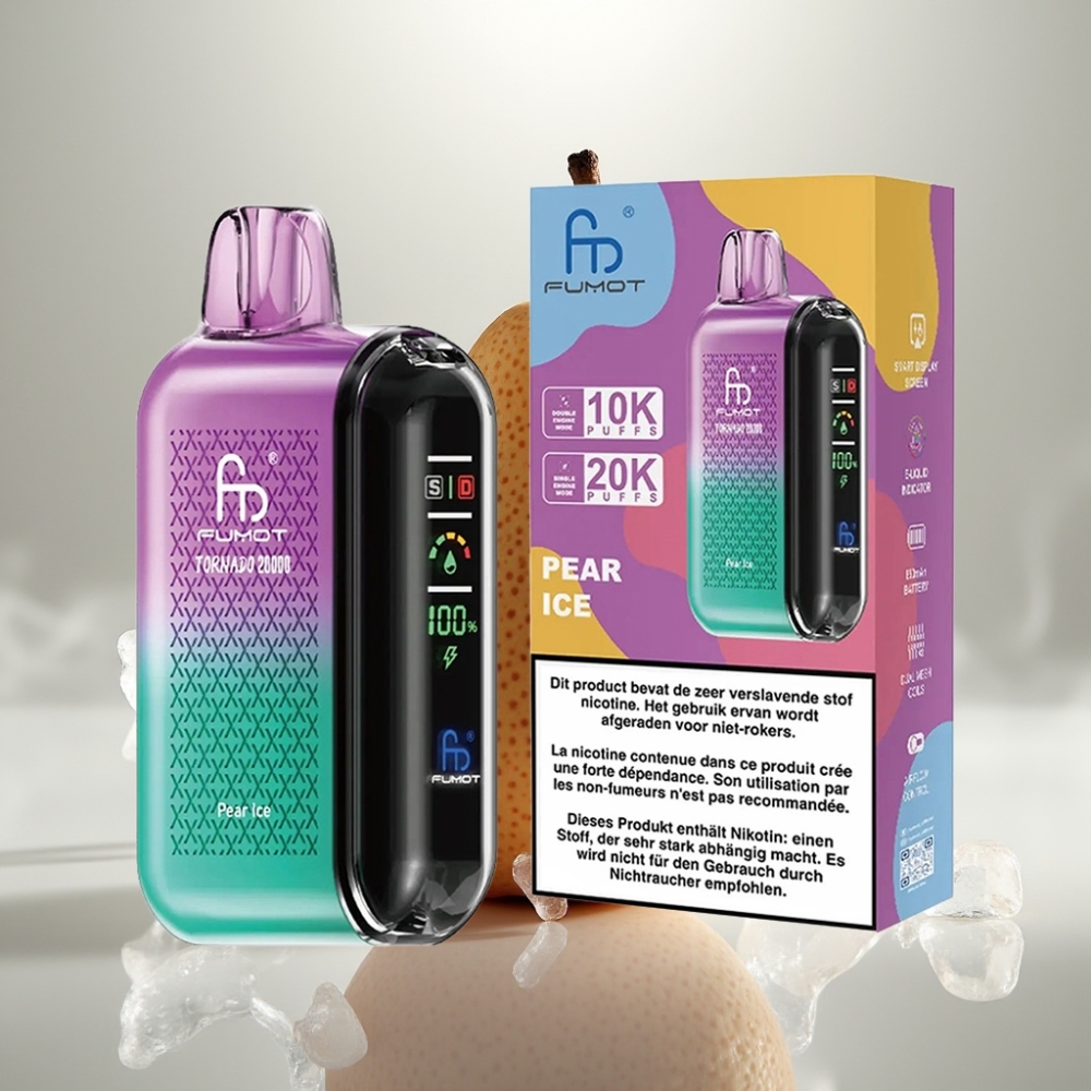 Fumot Tornado 20000 Puffs Dual Mesh 20ml Pear Ice