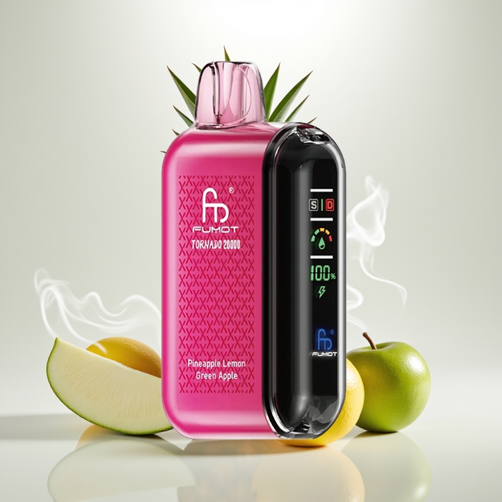 Fumot Tornado 20000 Puffs Dual Mesh 20ml Pineapple Lemon Green Apple