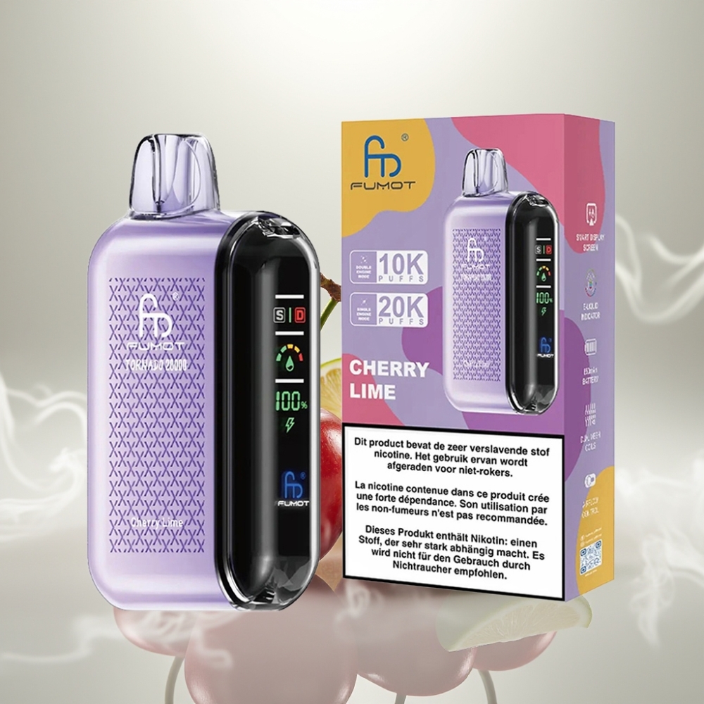Fumot Tornado 20000 Puffs Dual Mesh Cherry Lime