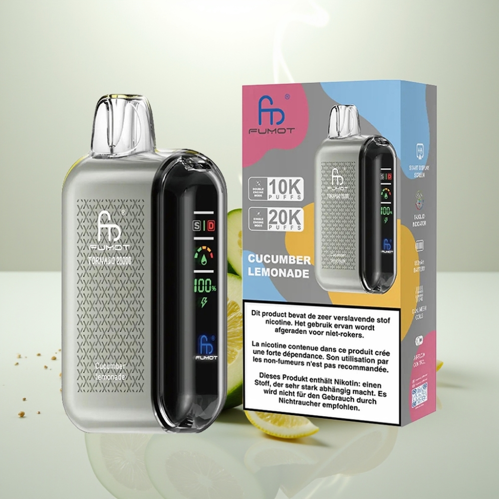 Fumot Tornado 20000 Puffs Dual Mesh Cucumber Lemonade
