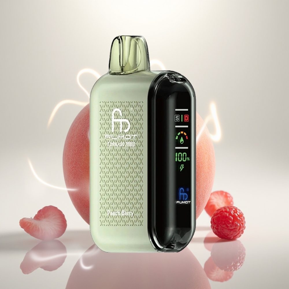 Fumot Tornado 20000 Puffs Dual Mesh Peach Berry Disposable Vape