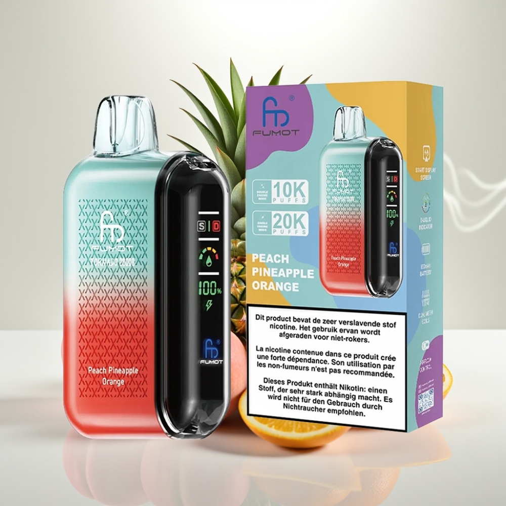 Fumot Tornado 20000 Puffs Dual Mesh Peach Pineapple Orange