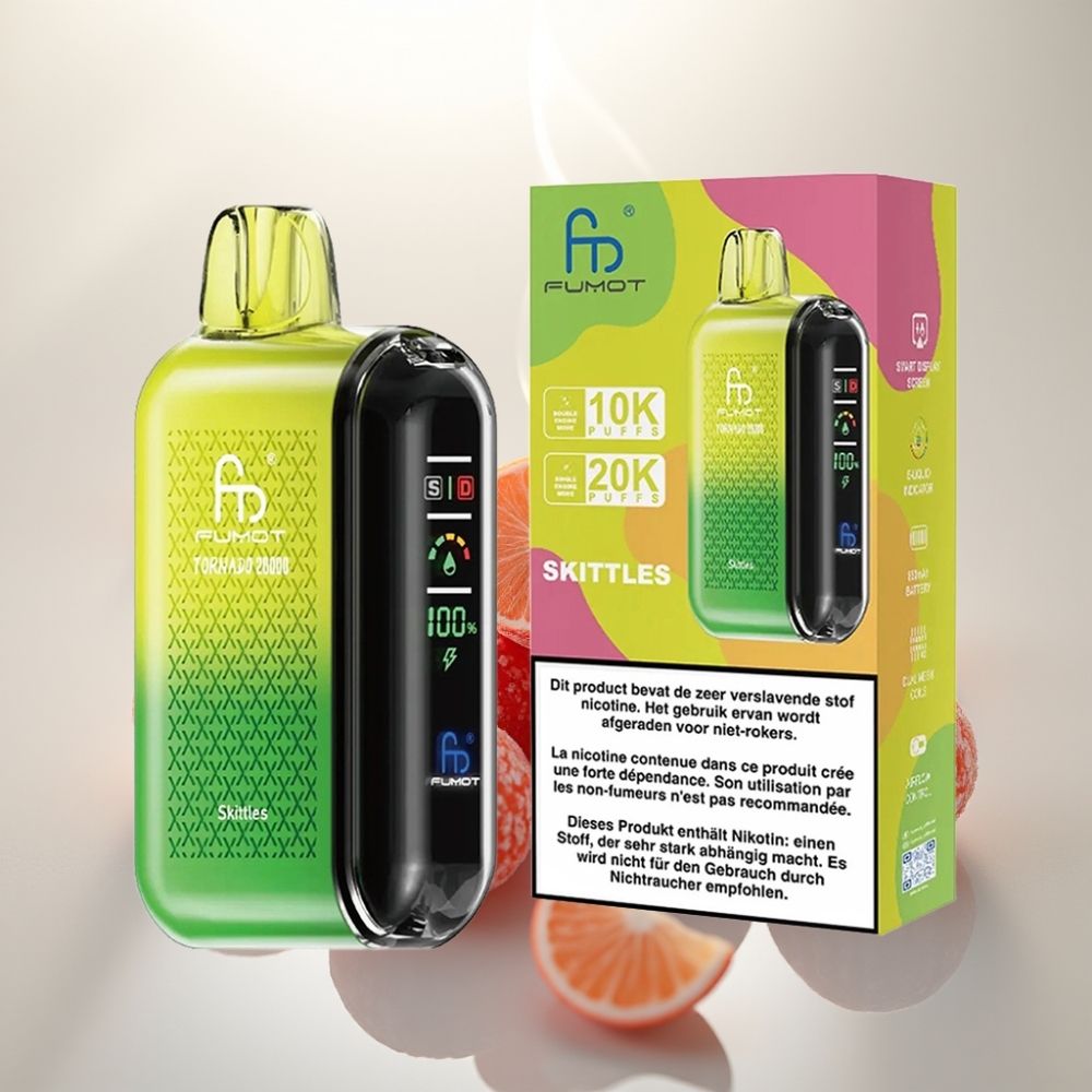 Fumot Tornado 20000 Puffs Dual Mesh Skittles Disposable Vape