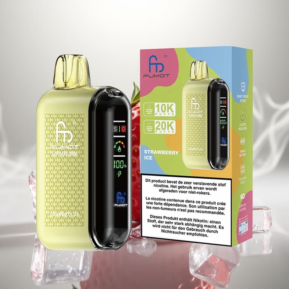Fumot Tornado 20000 Puffs Dual Mesh Strawberry Ice