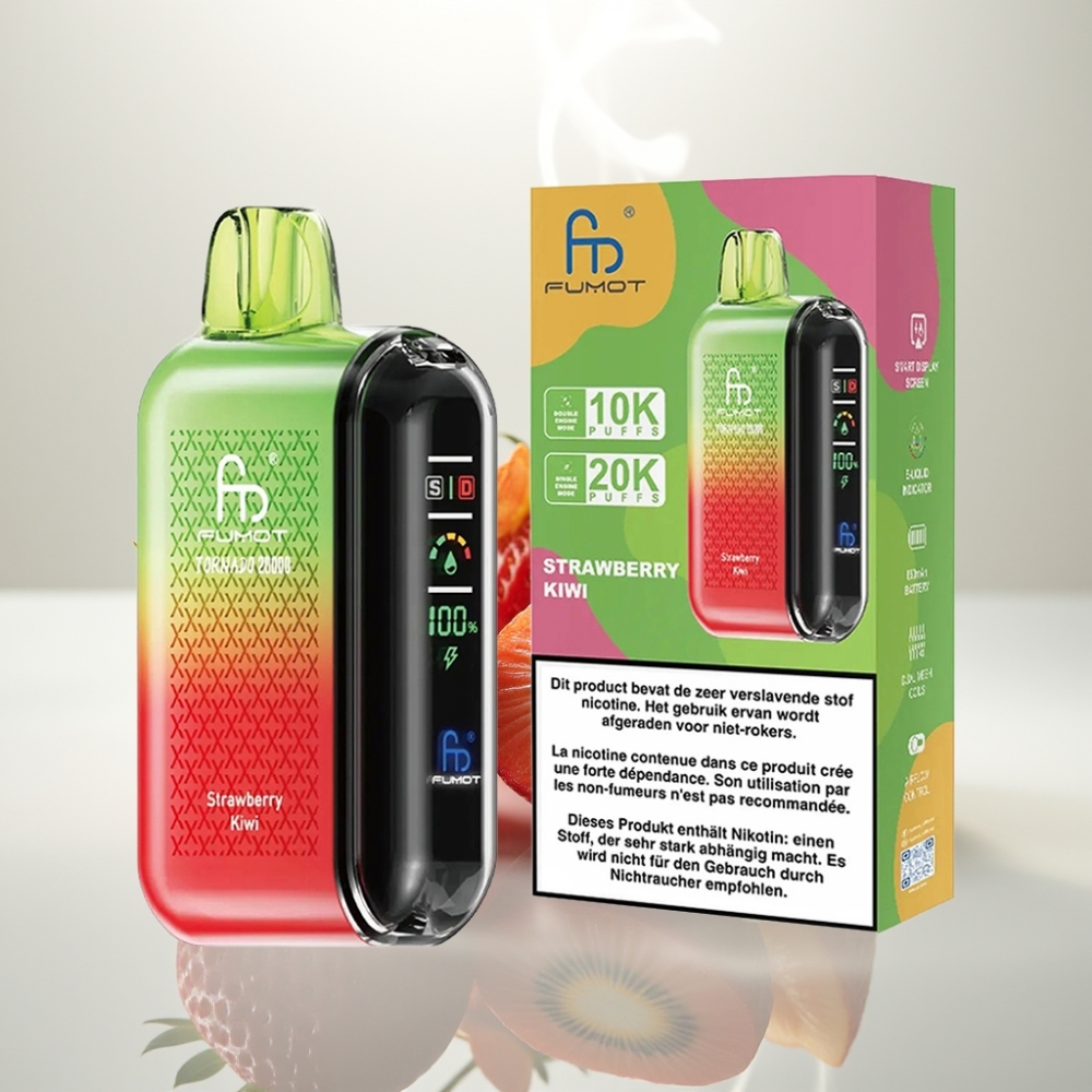 Fumot Tornado 20000 Puffs Dual Mesh Strawberry Kiwi Disposable Vape