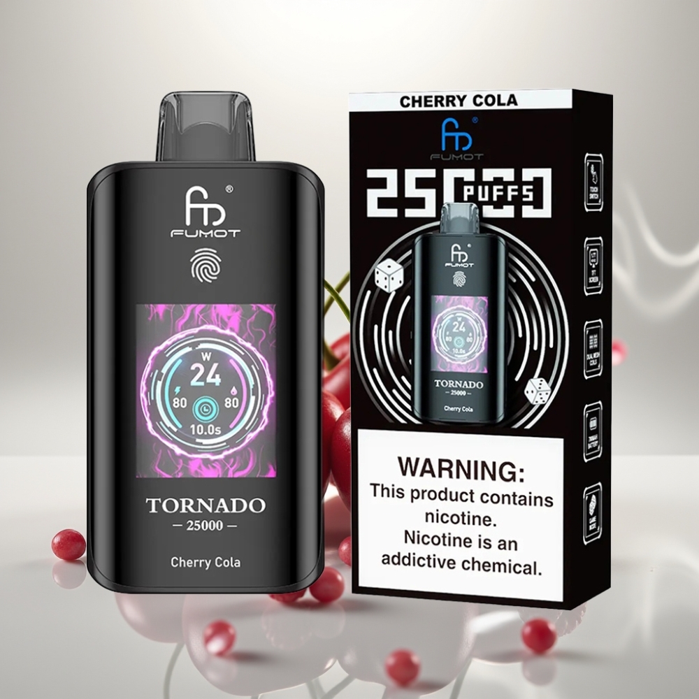 Fumot Tornado 25000 Puffs HD Screen 20ml Cherry Cola