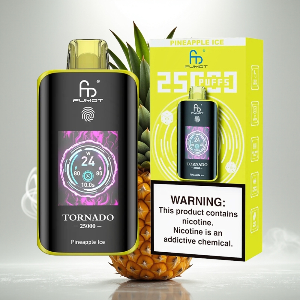 Fumot Tornado 25000 Puffs HD Screen 20ml Pineapple Ice
