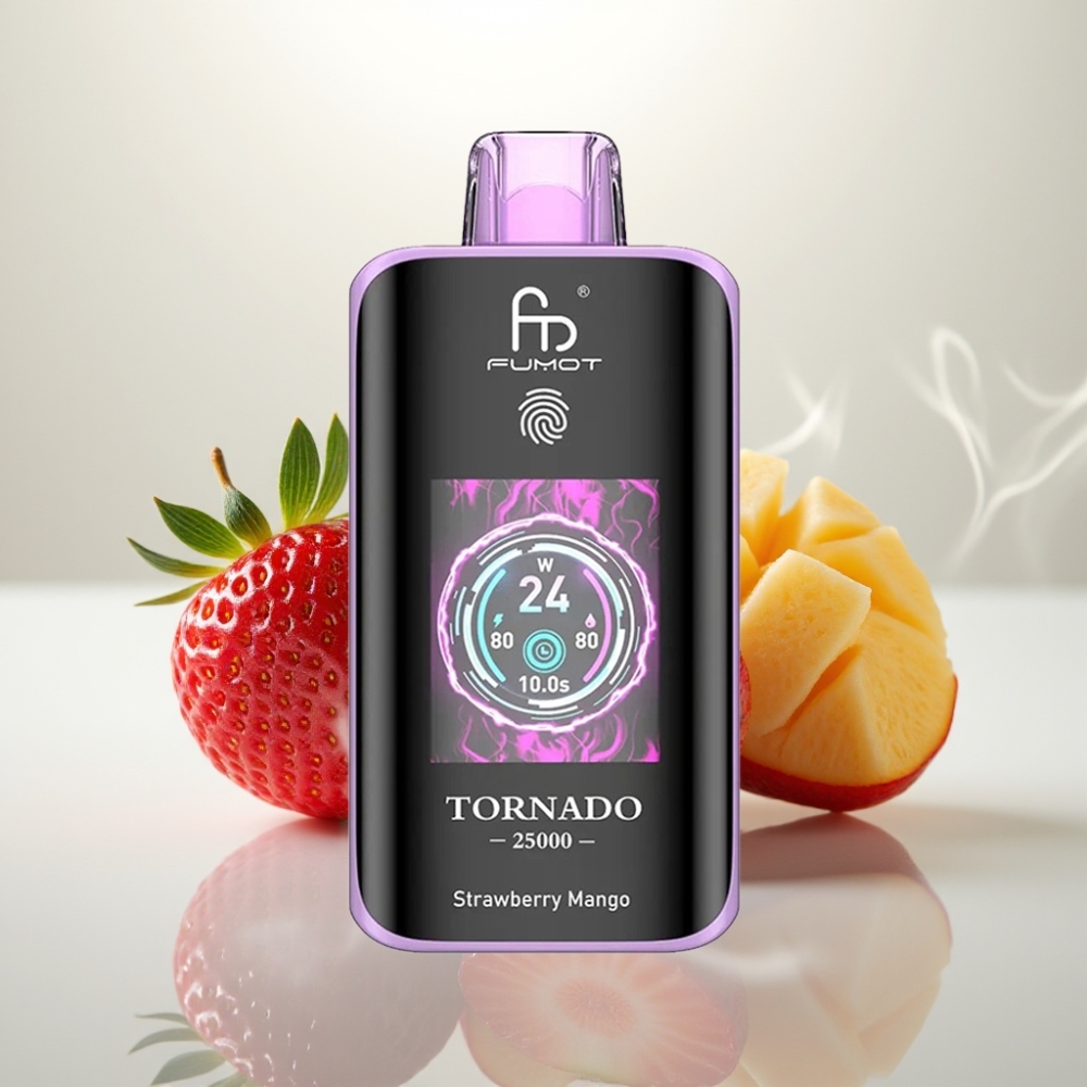 Fumot Tornado 25000 Puffs HD Screen 20ml Strawberry Mango