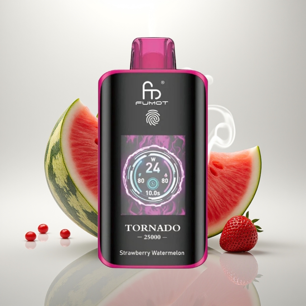 Fumot Tornado 25000 Puffs HD Screen 20ml Strawberry Watermelon