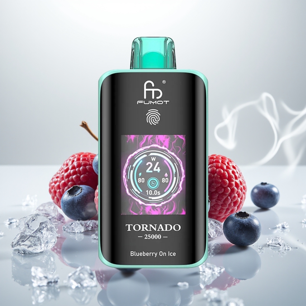 Fumot Tornado 25000 Puffs HD Screen 700mAh Blueberry On Ice