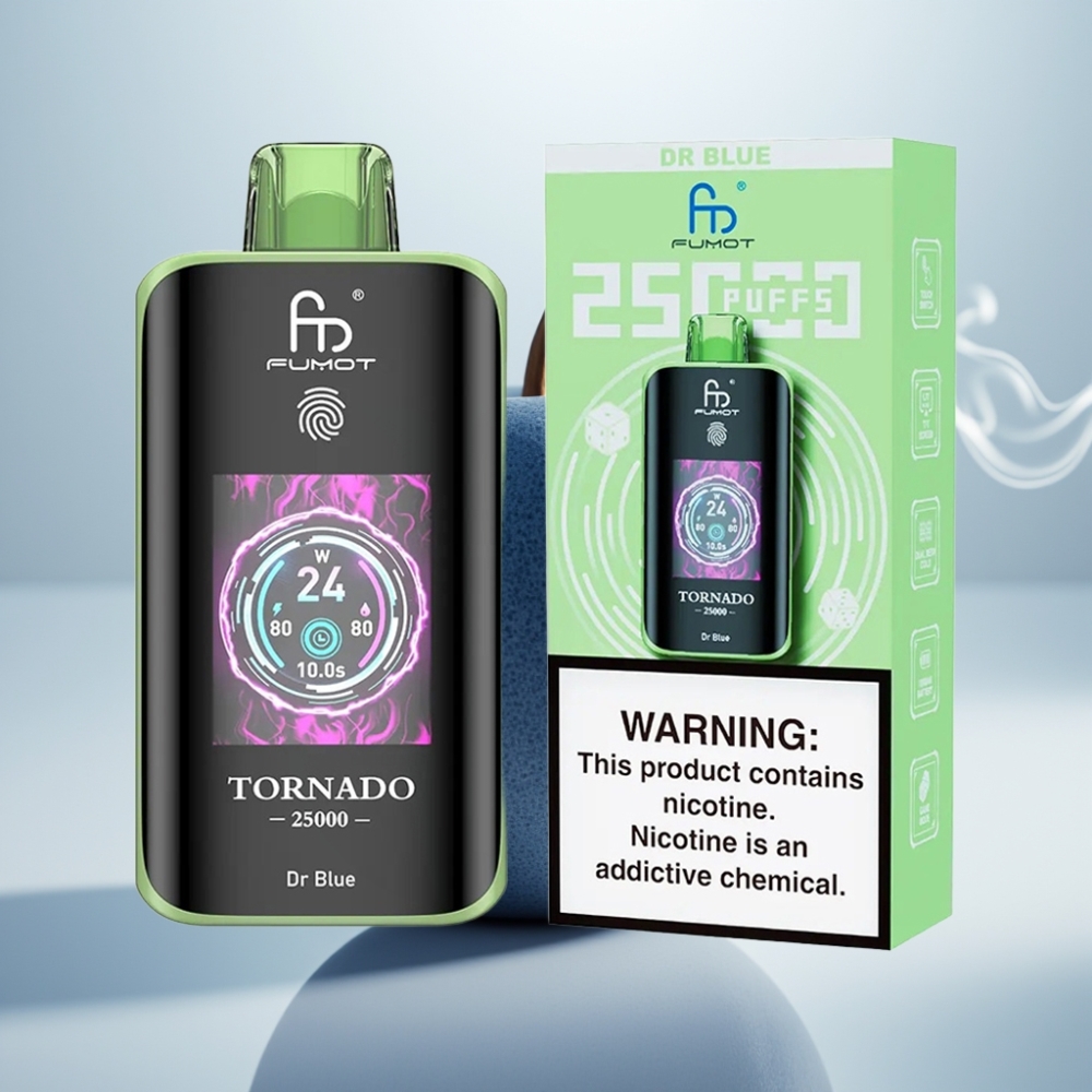Fumot Tornado 25000 Puffs HD Screen 700mAh Dr Blue