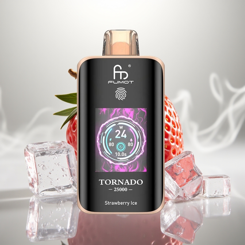 Fumot Tornado 25000 Puffs HD Screen 700mAh Strawberry Ice