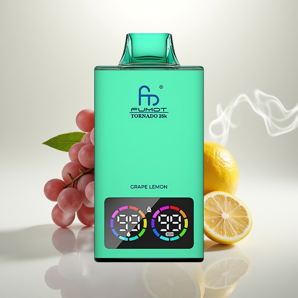 Fumot Tornado 35000 Dual Mesh Fast Charge USB-C Grape Lemon