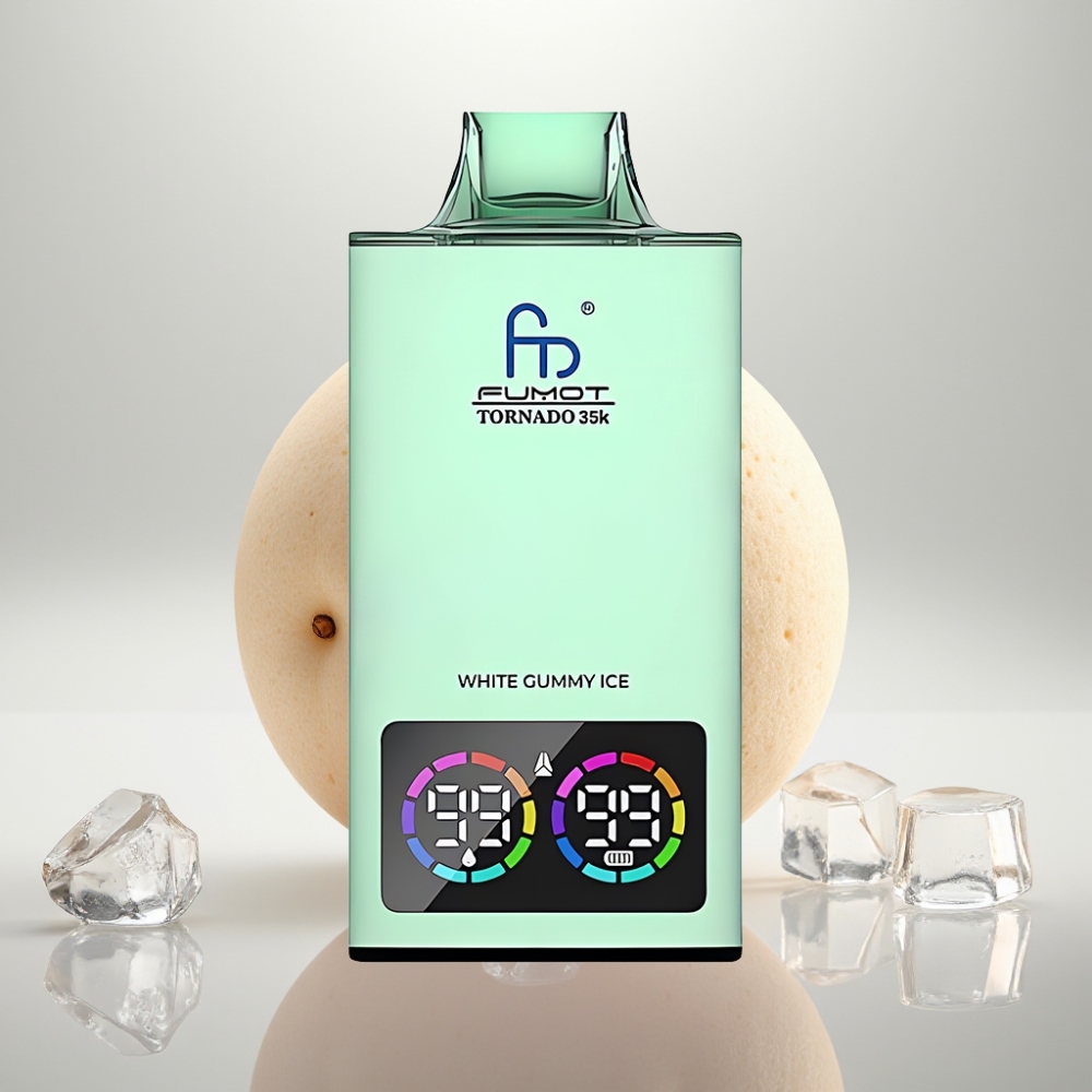 Fumot Tornado 35000 Dual Mesh RGB Disposable Vape White Gummy Ice