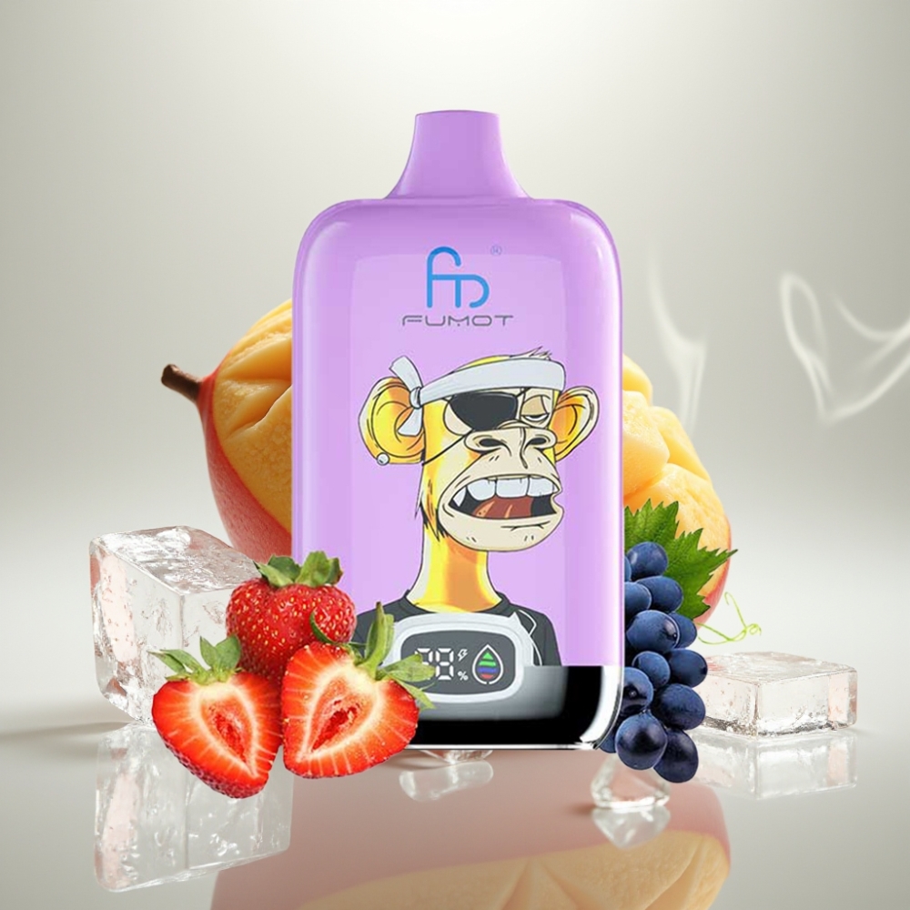 Fumot Tornado Digital Box 12000 Puffs Mesh Coil Disposable Vape Mango On Ice