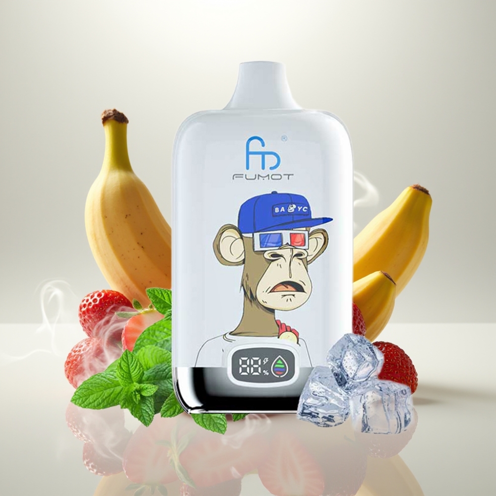Fumot Tornado Digital Box 12000 Puffs Mesh Strawberry Banana