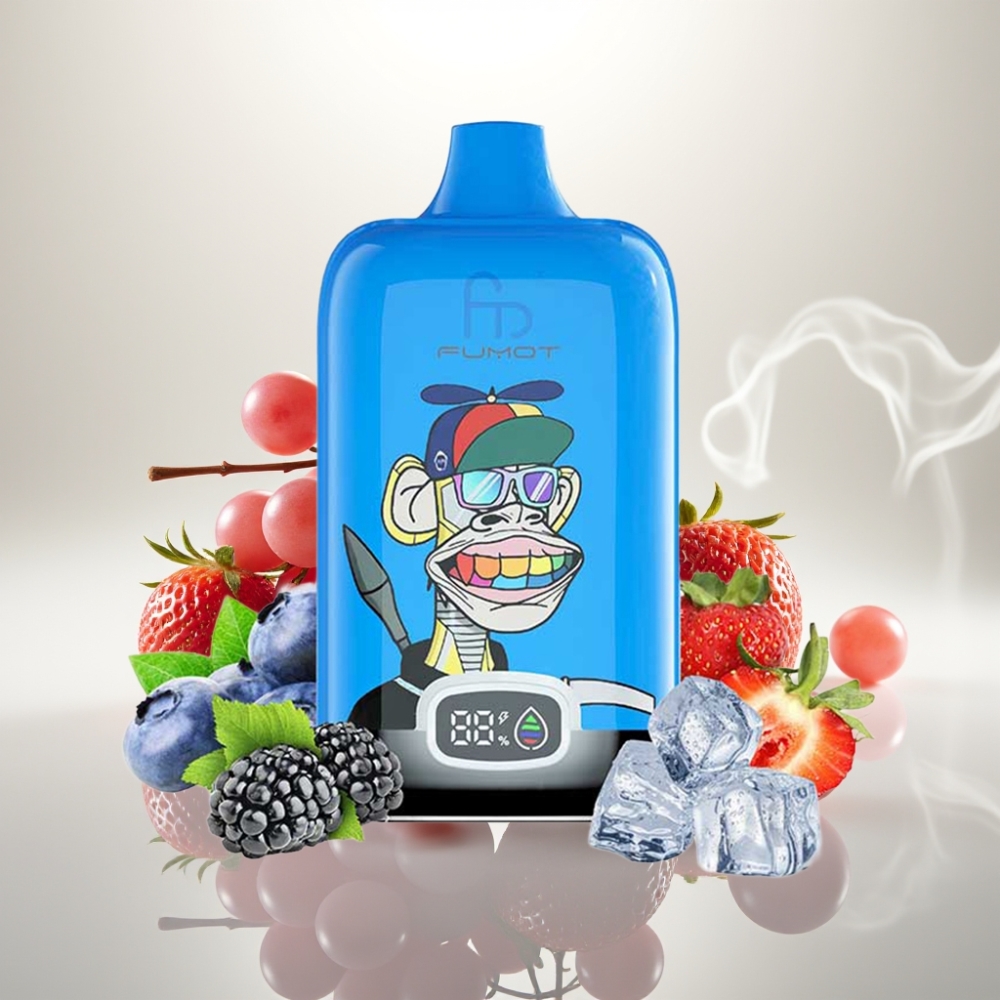 Fumot Tornado Digital Box 12000 Puffs Mesh Strawberry Grape