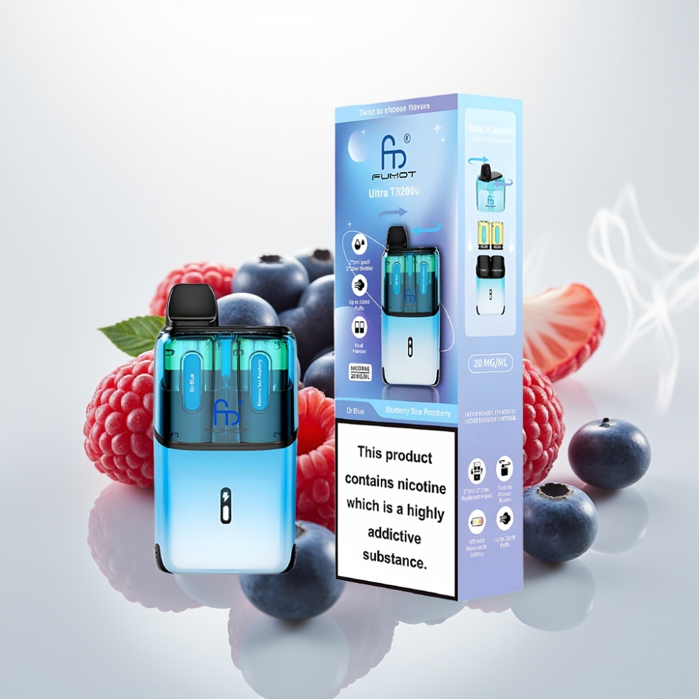 Fumot Ultra T32000 24ml Mesh Coil Dr Blue - Blueberry Sour Raspberry