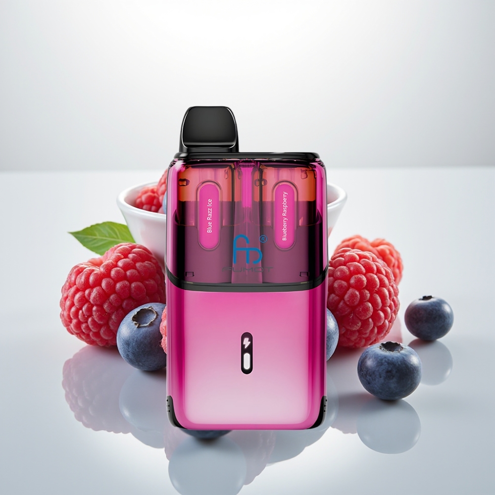 Fumot Ultra T32000 Disposable Vape 800mAh Mesh Coil Blue Razz Ice