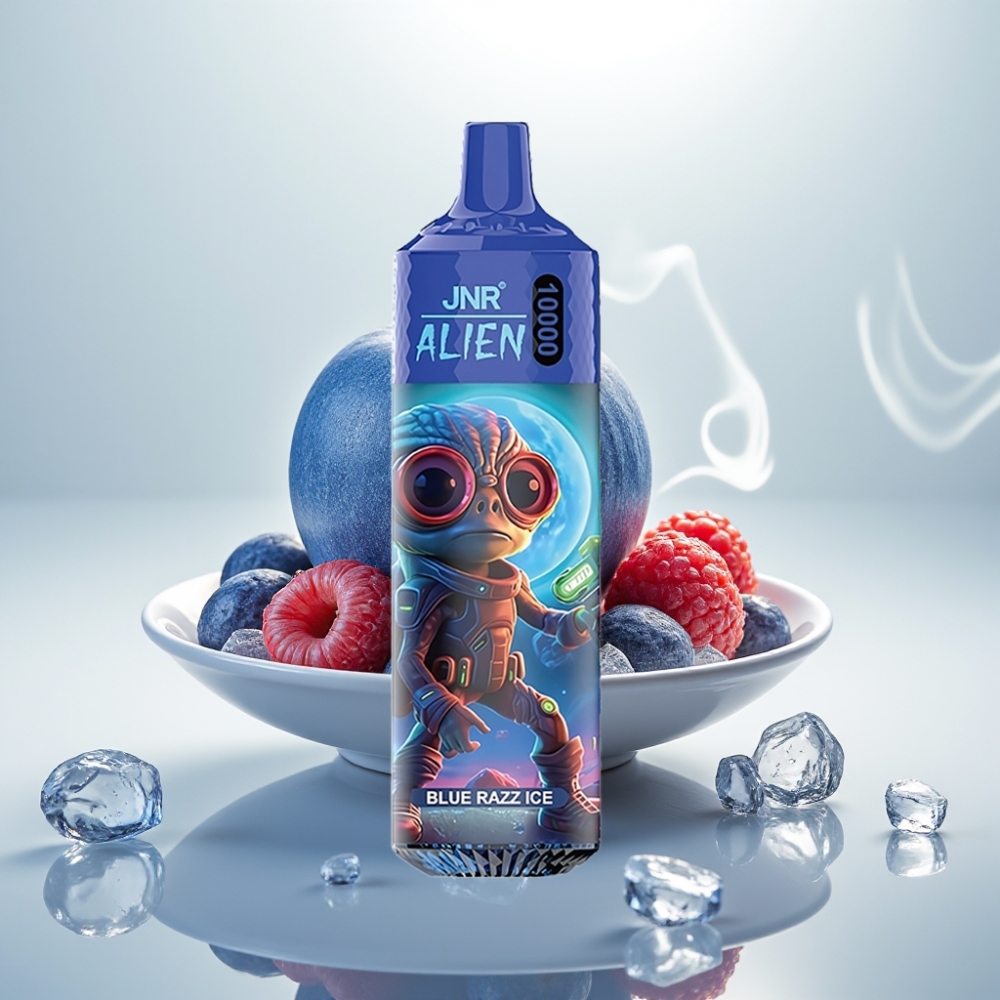 JNR Alien 10000 Puffs 850mAh LED Blue Razz Ice