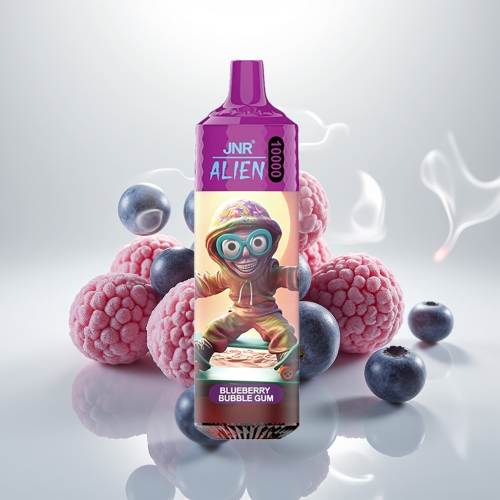 JNR Alien 10000 Puffs 850mAh RGB Blueberry Bubble Gum