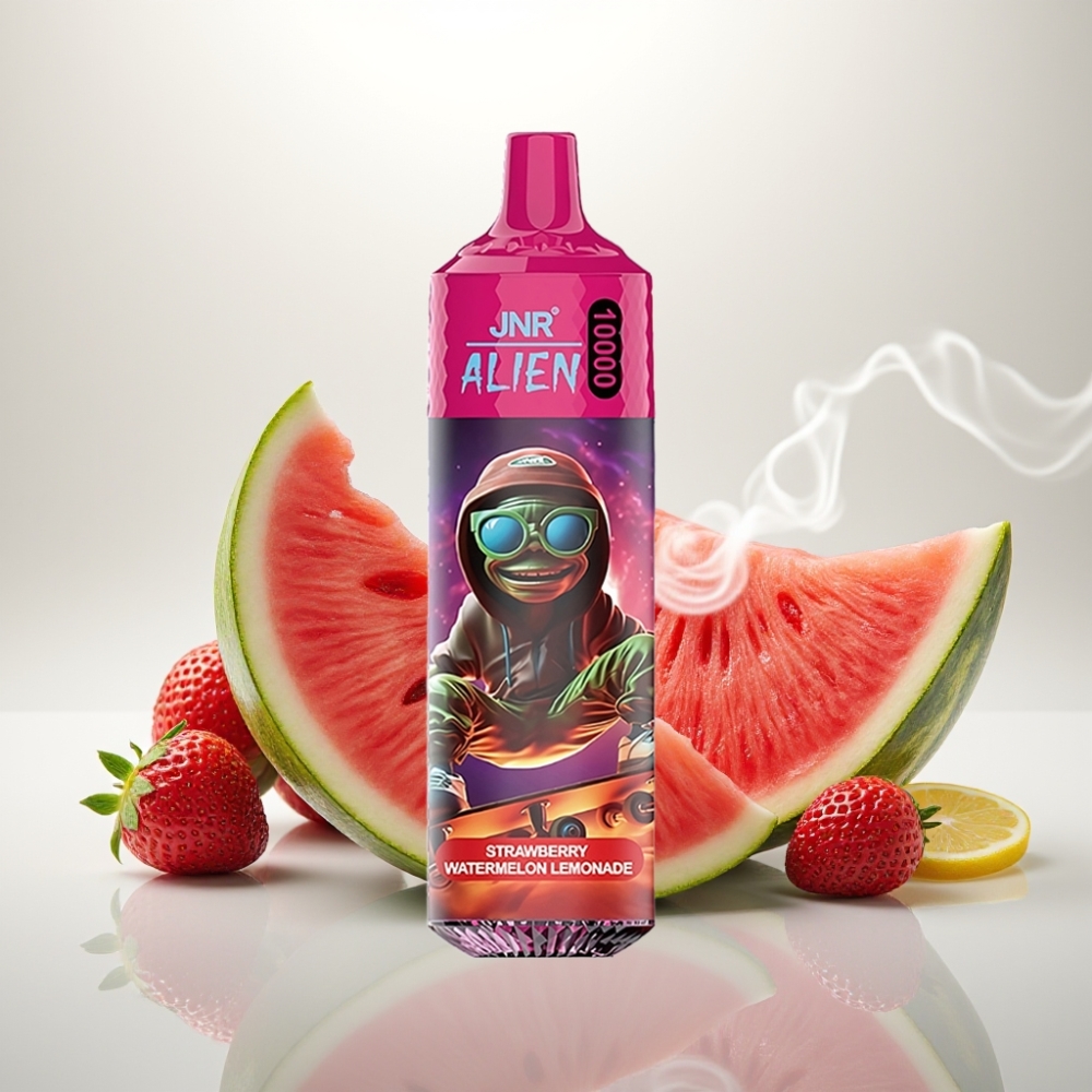 JNR Alien 10000 Puffs 850mAh RGB LED Strawberry Watermelon Lemonade