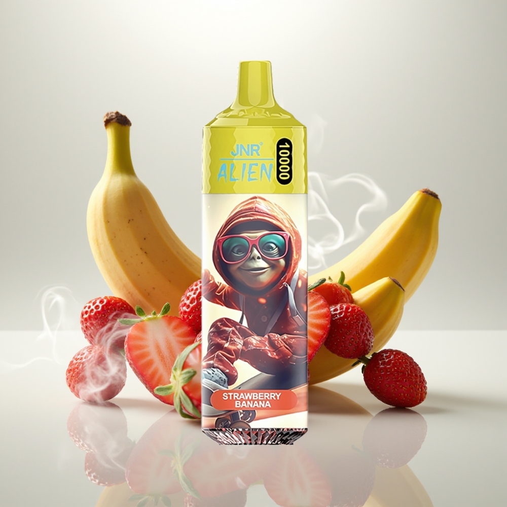 JNR Alien 10000 Puffs 850mAh RGB Strawberry Banana