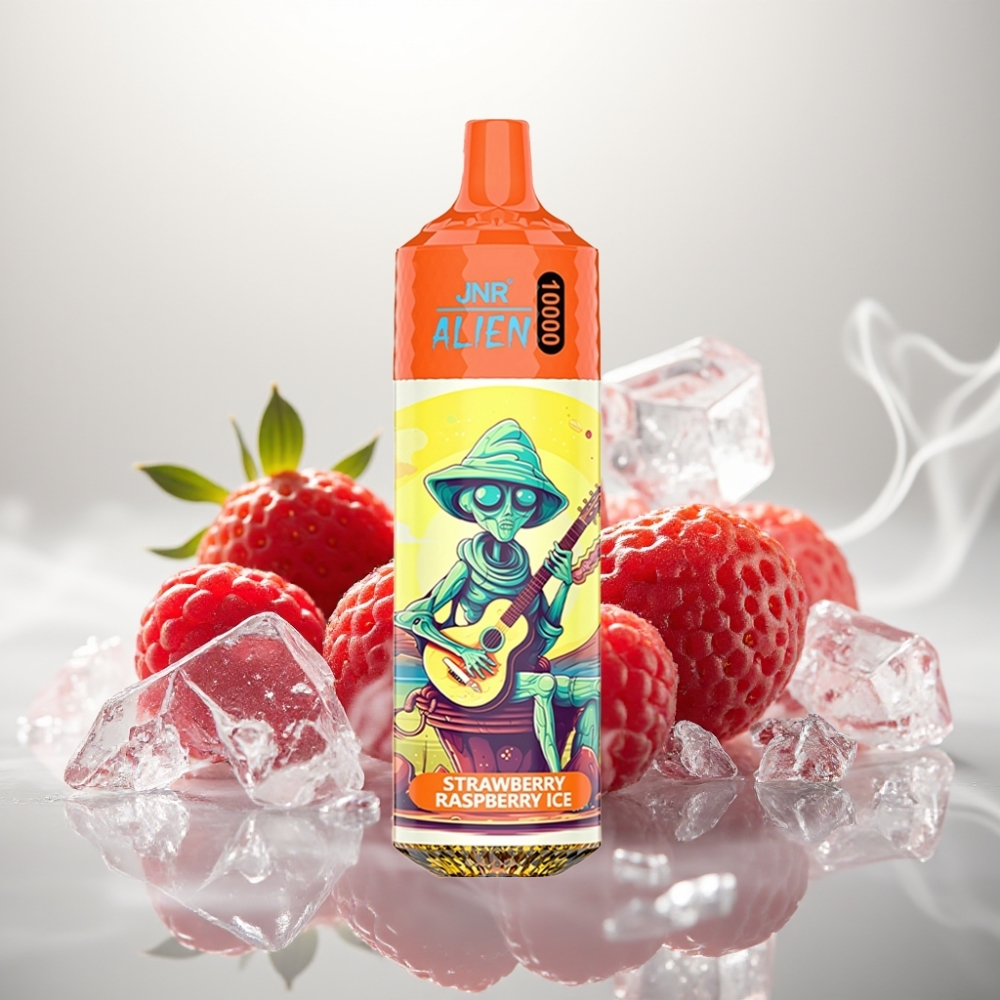 JNR Alien 10000 Puffs 850mAh RGB Strawberry Raspberry Ice