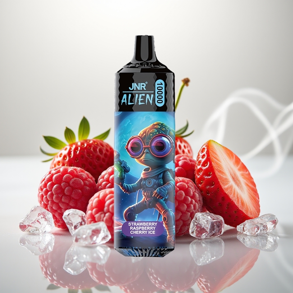 JNR Alien 10000 Puffs RGB LED Sporty Strawberry Raspberry Cherry Ice