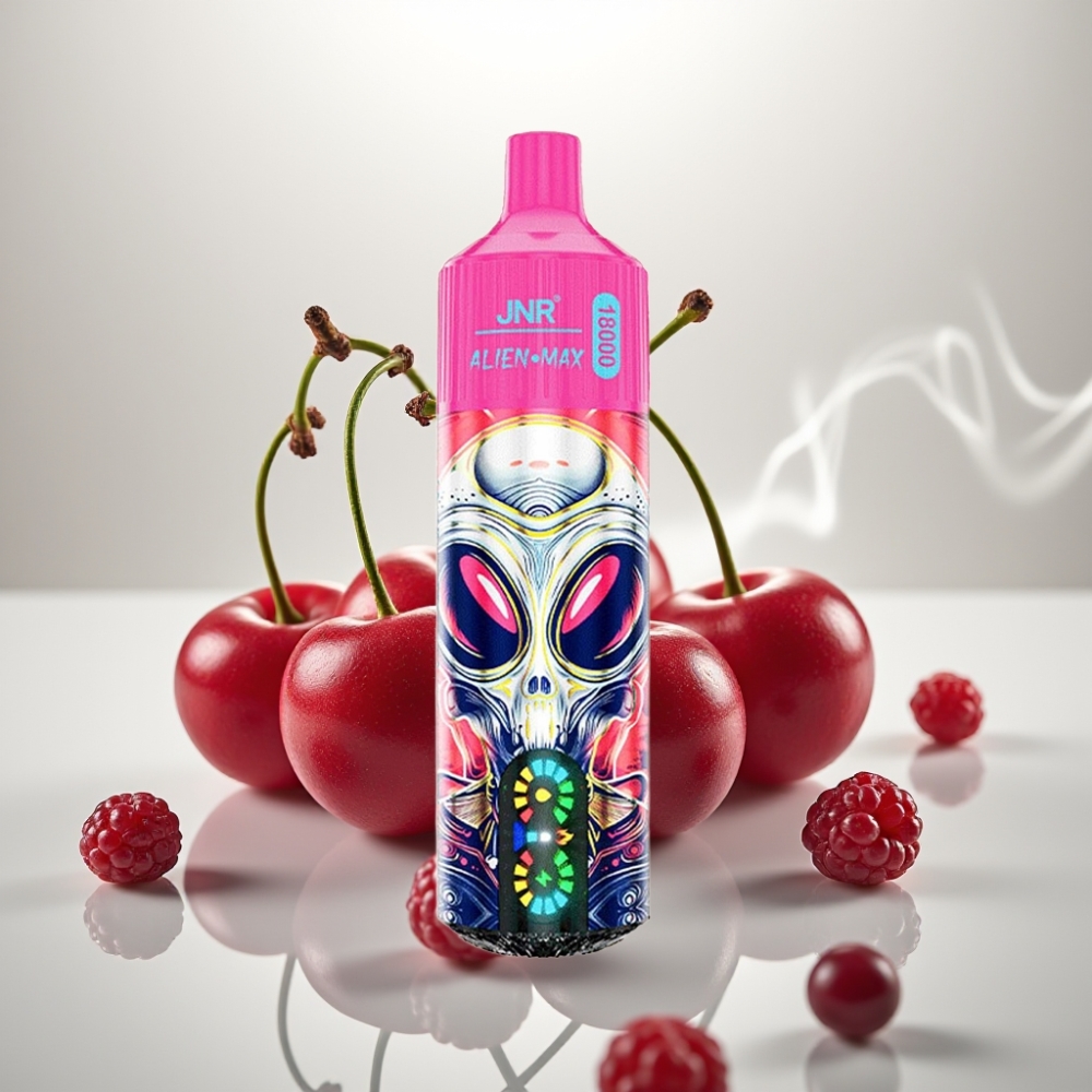 JNR Alien Max 18000 Puffs Dual Mesh LED Cherry Berry