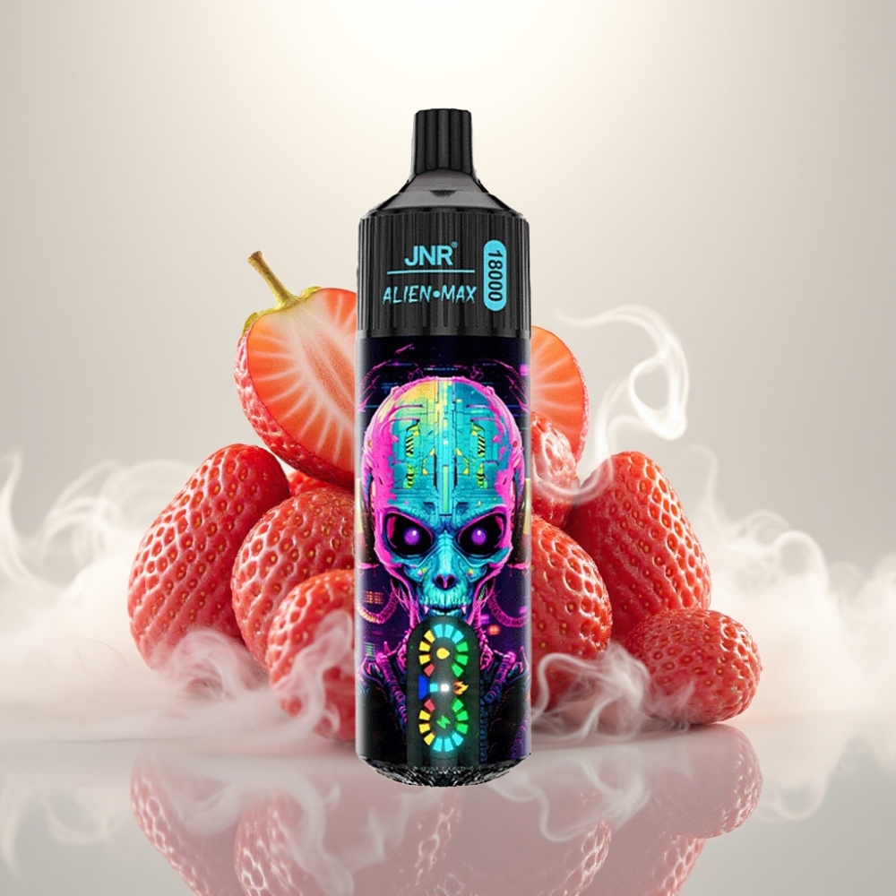 JNR Alien Max 18000 Puffs Dual Mesh LED Hubba Bubba Strawberry