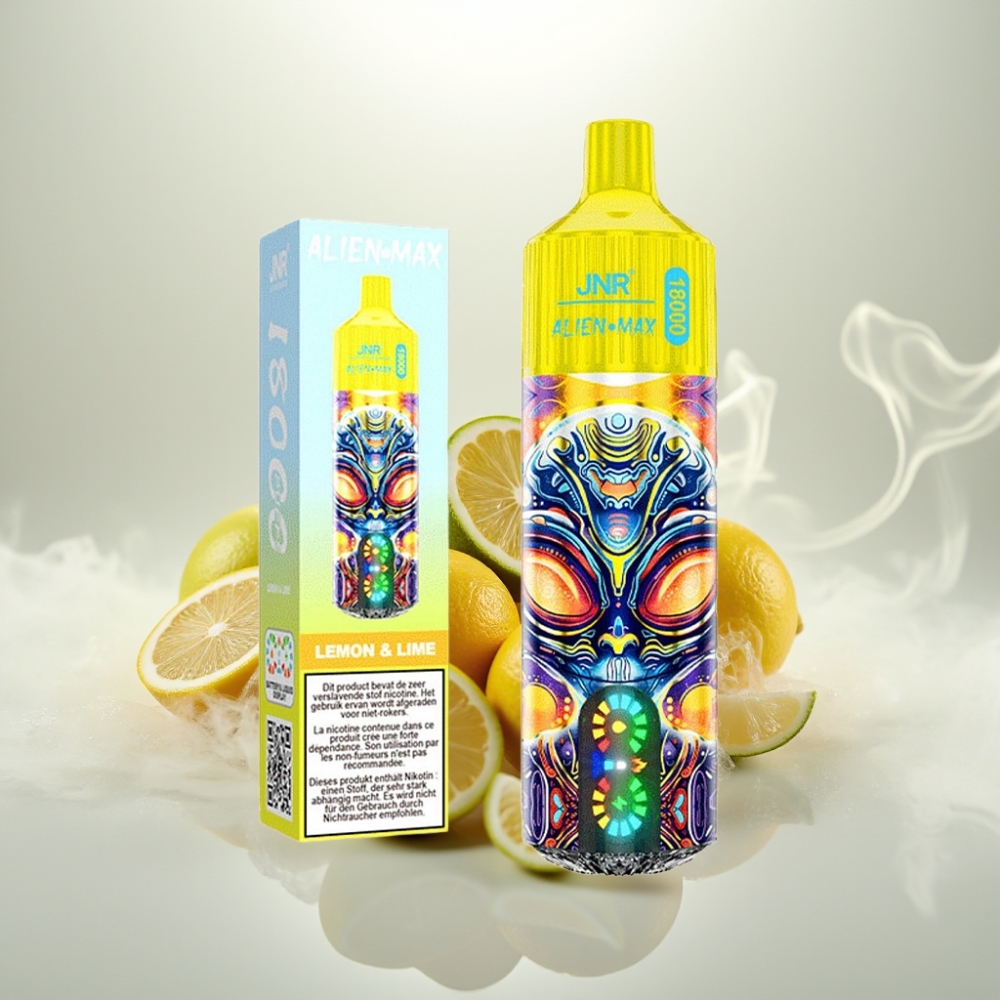 JNR Alien Max 18000 Puffs Dual Mesh LED Lemon  Lime