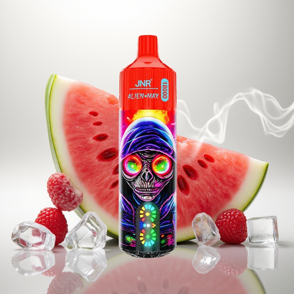 JNR Alien Max 18000 Puffs Dual Mesh LED Raspberry Watermelon Ice