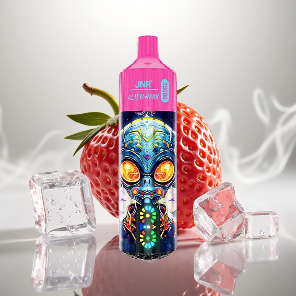 JNR Alien Max 18000 Puffs Dual Mesh LED Strawberry Ice