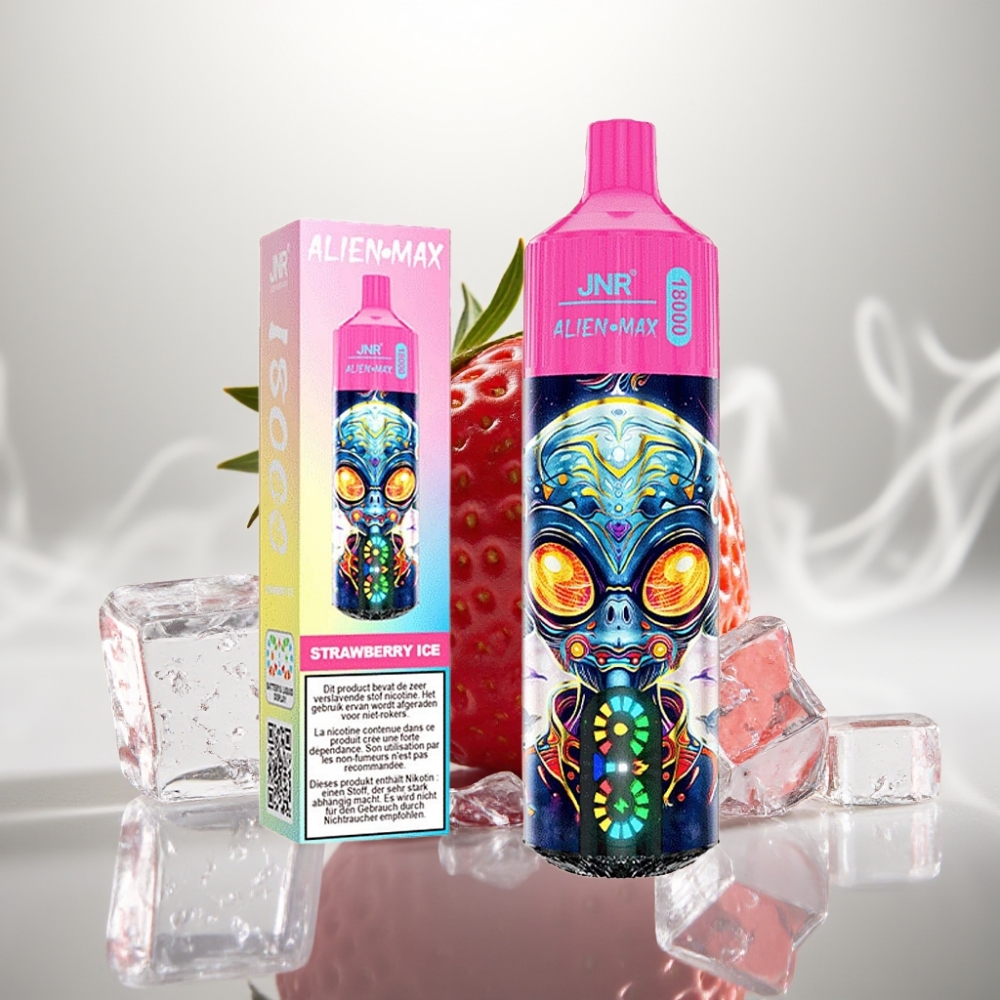 JNR Alien Max 18000 Puffs Dual Mesh LED Strawberry Ice