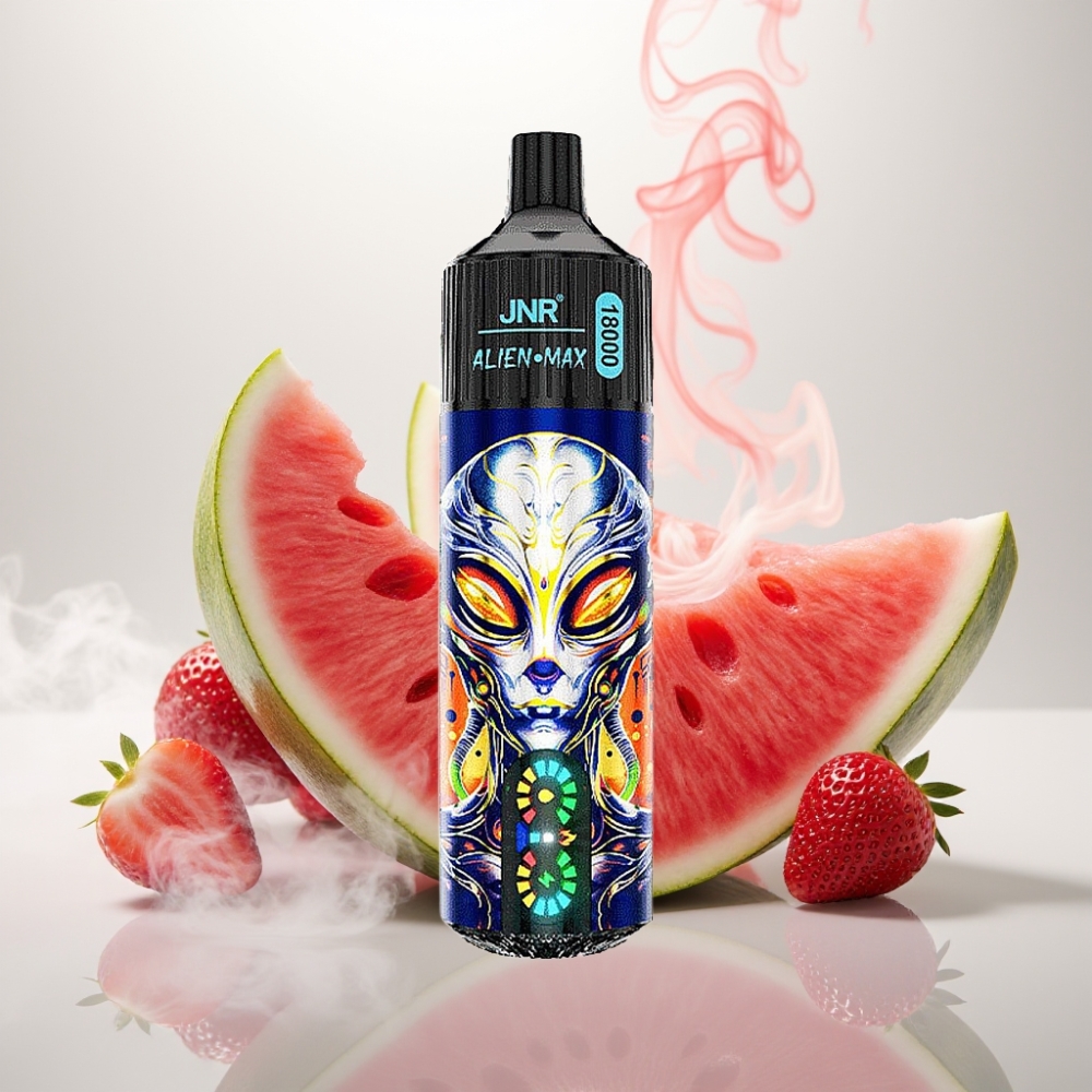 JNR Alien Max 18000 Puffs Dual Mesh LED Strawberry Watermelon Bubblegum