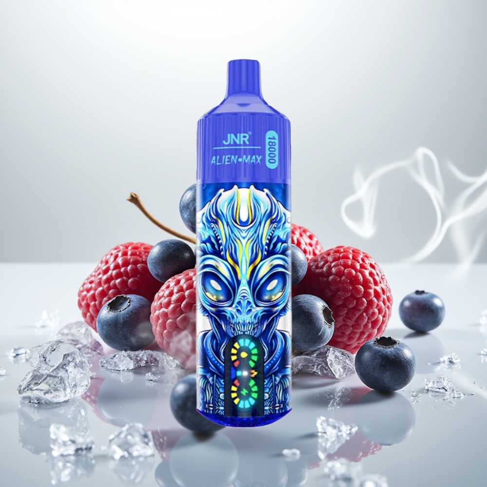 JNR Alien Max 18000 Puffs Dual Mesh Smart LED Blueberry On Ice