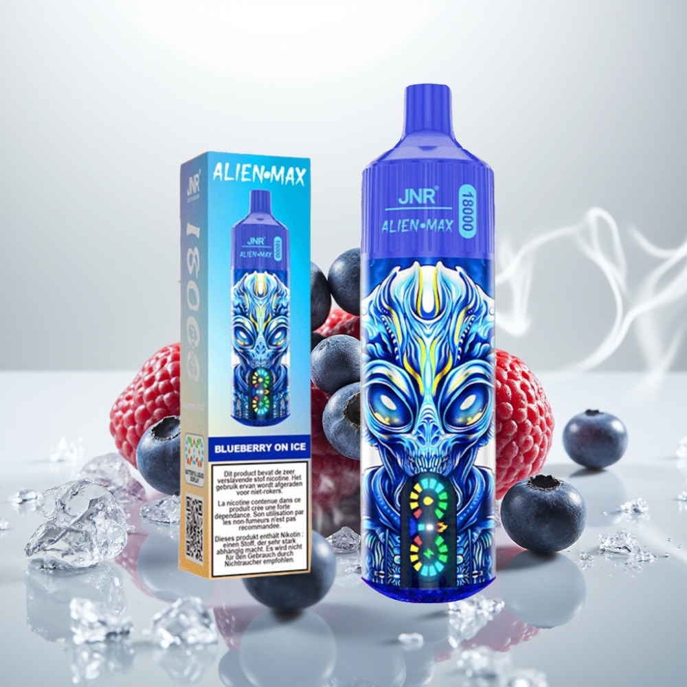 JNR Alien Max 18000 Puffs Dual Mesh Smart LED Blueberry On Ice