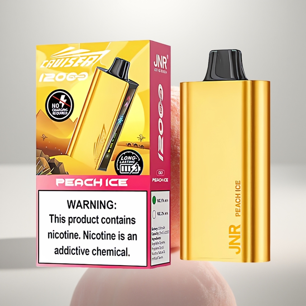 JNR Cruiser 12000 Puffs No-Charge Disposable Vape Dual Mesh Peach Ice