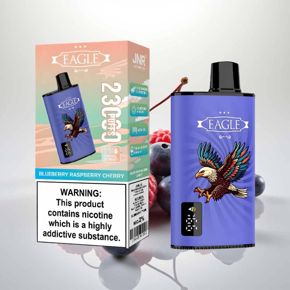 JNR EAGLE Smart 23000 Puffs Digital Mesh Blueberry Raspberry Cherry
