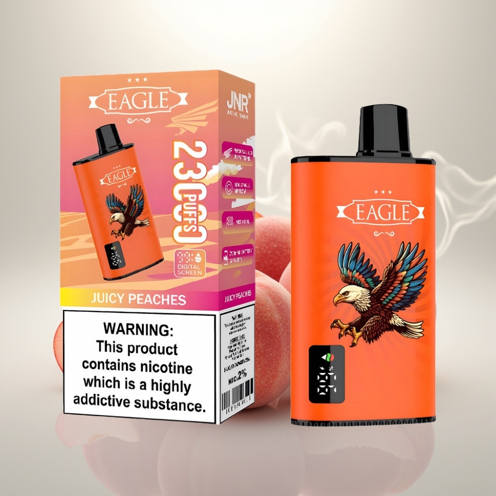 JNR EAGLE Smart 23000 Puffs Digital Screen Adjustable Airflow Juicy Peaches