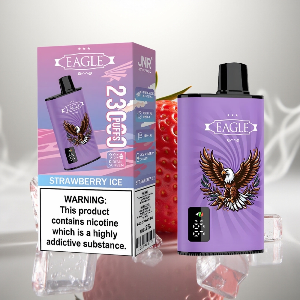 JNR EAGLE Smart 23000 Puffs Digital Screen Adjustable Airflow Strawberry Ice